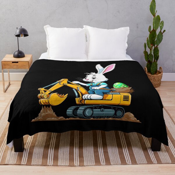 Item preview, Easter bunny excavator driver Easter eggs funny designed and sold by LuminOrb.