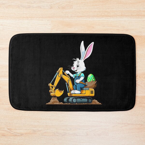 Item preview, Easter bunny excavator driver Easter eggs funny designed and sold by LuminOrb.