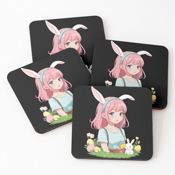 Item preview, Anime Easter Kawaii Easter Bunny Manga Girl Otaku designed and sold by LuminOrb.