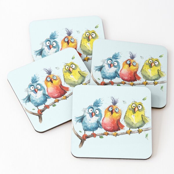 Item preview, Pájaros divertidos en la rama designed and sold by Magnuna.