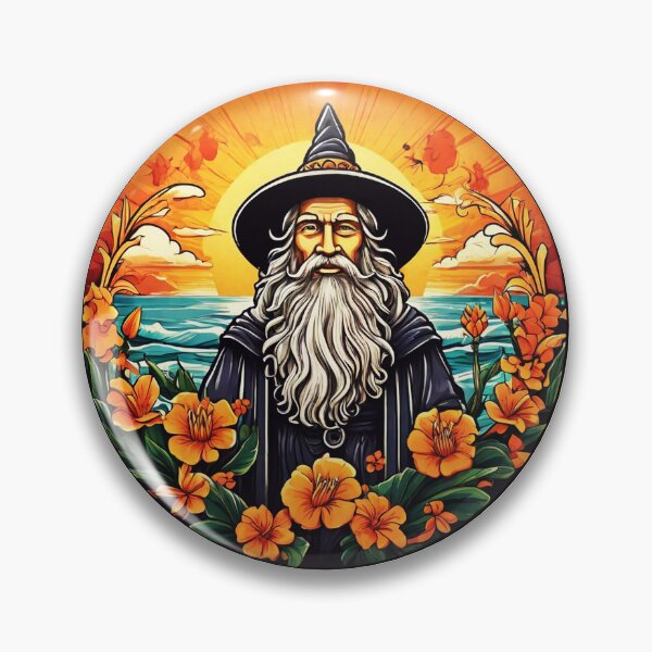 Item preview, Beach Lover Wizard by the Sea with Hawaiian Orchids designed and sold by NautiChic.