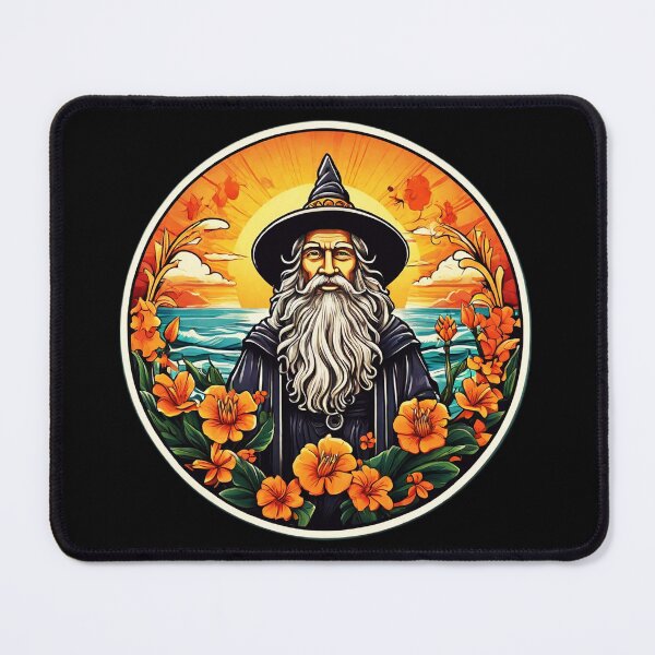 Item preview, Beach Lover Wizard by the Sea with Hawaiian Orchids designed and sold by NautiChic.