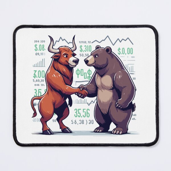 Item preview, Finance Stocks Bull Bear Wall Street Gift designed and sold by Pineapple-Tree.