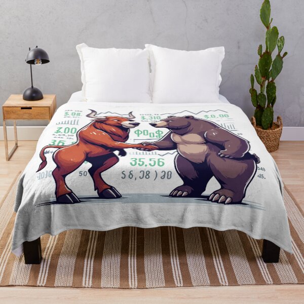 Item preview, Finance Stocks Bull Bear Wall Street Gift designed and sold by Pineapple-Tree.