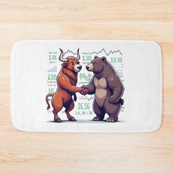 Item preview, Finance Stocks Bull Bear Wall Street Gift designed and sold by Pineapple-Tree.