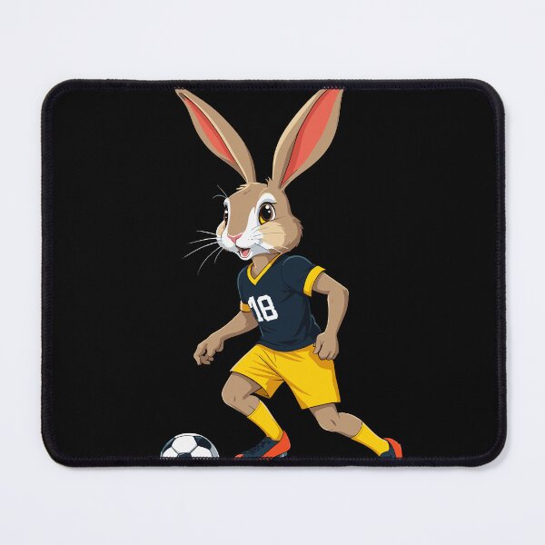 Item preview, Easter bunny soccer player and Easter soccer design designed and sold by LuminOrb.