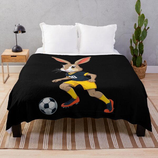 Item preview, Easter bunny soccer player and Easter soccer design designed and sold by LuminOrb.