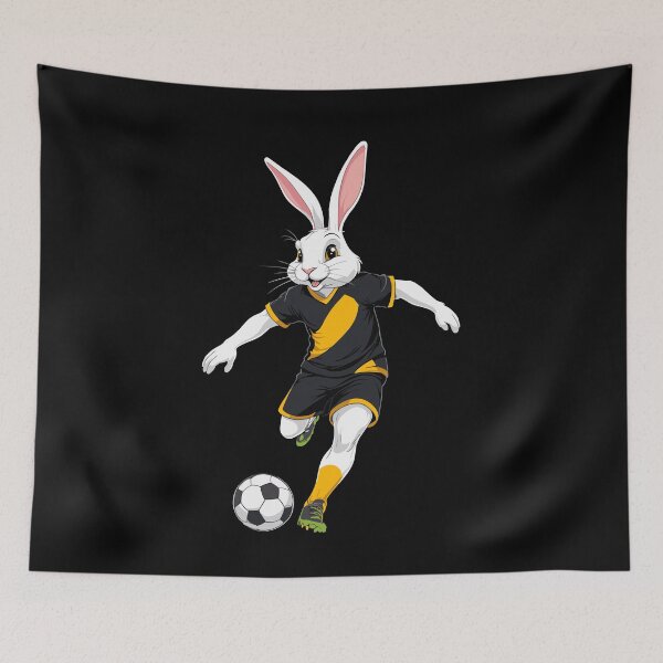 Item preview, Easter bunny soccer player Easter soccer design designed and sold by LuminOrb.