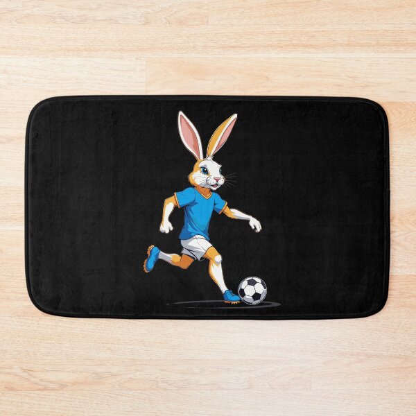 Item preview, Easter bunny soccer player Easter soccer design designed and sold by LuminOrb.