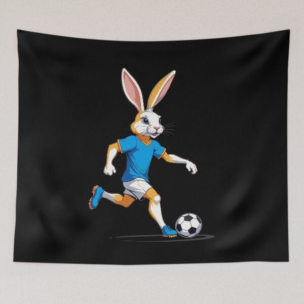 Item preview, Easter bunny soccer player Easter soccer design designed and sold by LuminOrb.