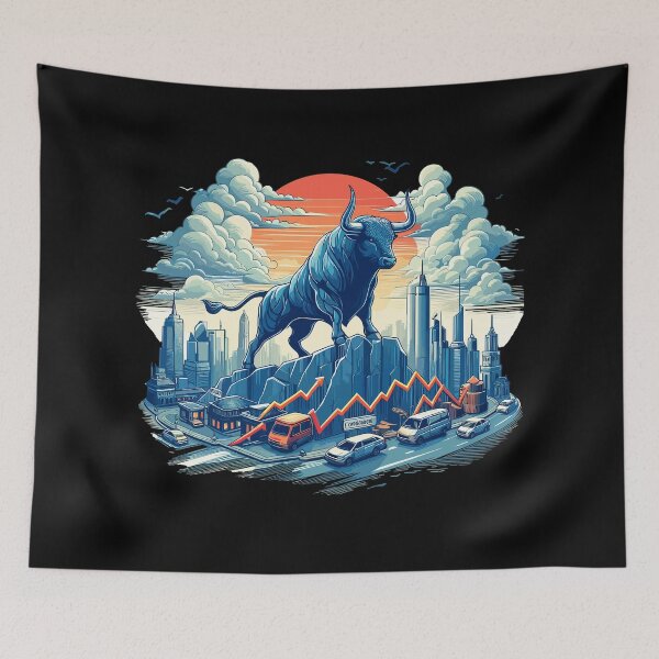 Item preview, Finance Stocks Taurus Bull Wall Street Gift designed and sold by Pineapple-Tree.