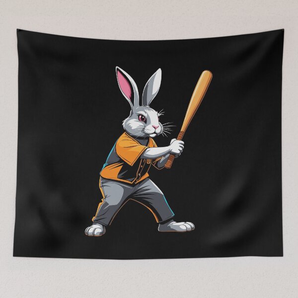 Item preview, Baseball Player Easter Bunny Funny Easter designed and sold by LuminOrb.