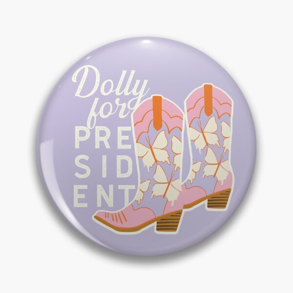 Item preview, Dolly for President_Pink and Purple Pastel Cowgirl Boots designed and sold by MinkkiDraws.