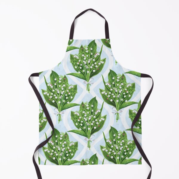 Item preview, Bouquet of lilly of the valley flowers on soft blue designed and sold by Katerina Mitkova Kirilova.