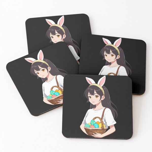 Item preview, Anime Easter Kawaii Easter Bunny Manga Girl Otaku designed and sold by LuminOrb.