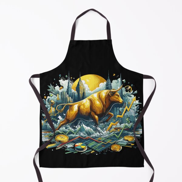 Item preview, Finance Stocks Taurus Bull Gold Wall Street Gift designed and sold by Pineapple-Tree.