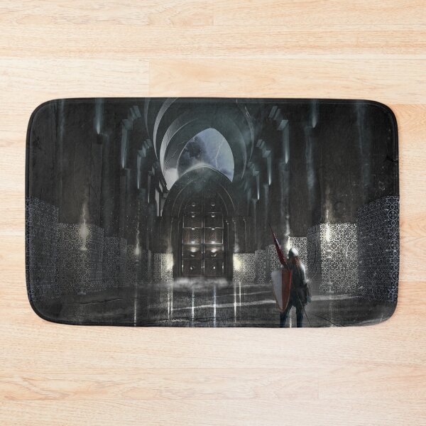 Item preview, A warrior messenger advances toward a door that hides a dangerous secret on a stormy night designed and sold by François Roebben.