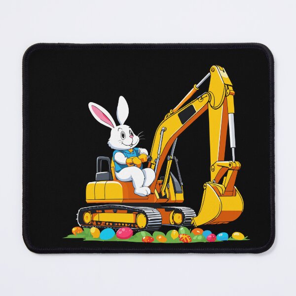 Item preview, Easter bunny excavator driver Easter eggs funny designed and sold by LuminOrb.