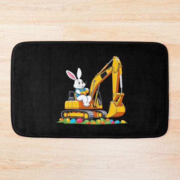 Item preview, Easter bunny excavator driver Easter eggs funny designed and sold by LuminOrb.