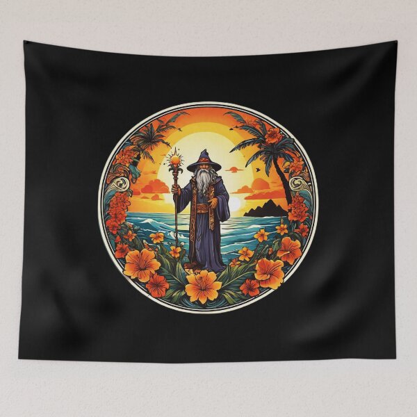 Item preview, Beach Lover Magician by the Sea with Hawaiian Orchids designed and sold by NautiChic.