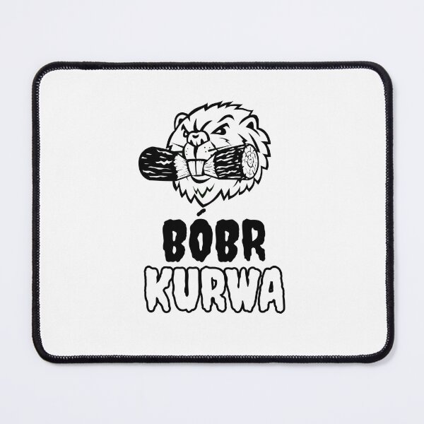 Item preview, Raging Beaver: Kurwa Bobr Black & White in Metal Vibe designed and sold by impressionofmel.