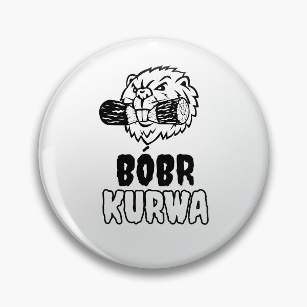 Artikelvorschau, Raging Beaver: Kurwa Bobr Black & White in Metal Vibe entworfen und verkauft von impressionofmel.