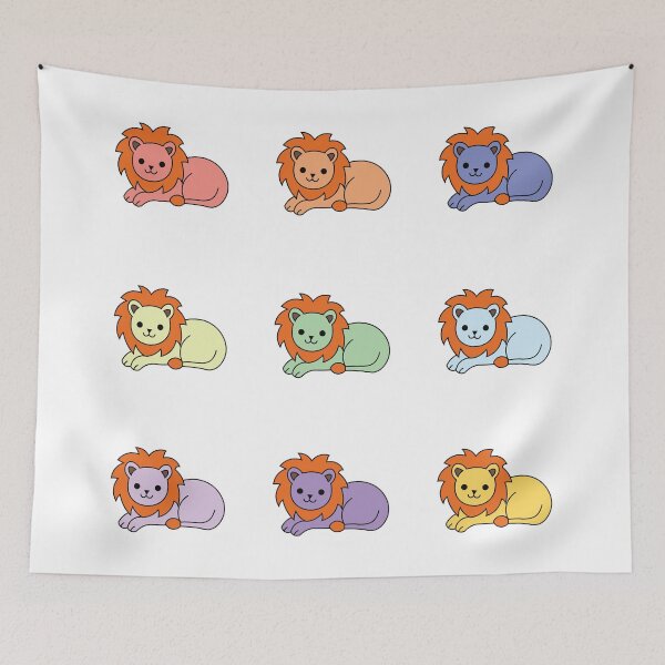 Item preview, cute Doodle lion pack designed and sold by CuteArtPack.
