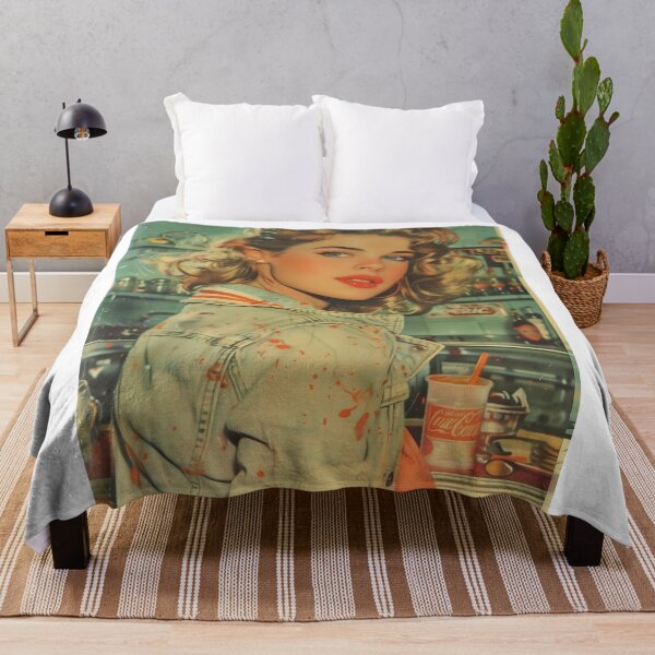Item preview, Chic Woman Vintage Art Mid Century Diner Artwork For Retro Lovers living Room Wall Decor Vintage Themed Wall Art For Wall Hanging Prints designed and sold by 33wolvesdesigns.