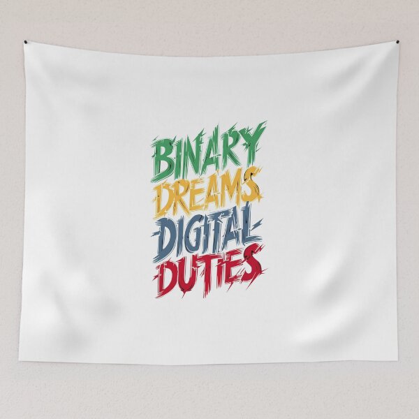 Item preview, Binary dreams, digital duties  designed and sold by AfroBeeHouse.
