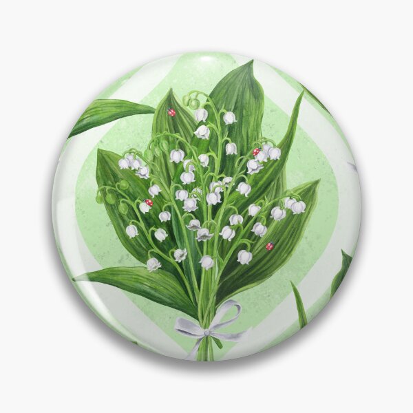 Item preview, Bouquet of lilly of the valley flowers on green designed and sold by Katerina Mitkova Kirilova.