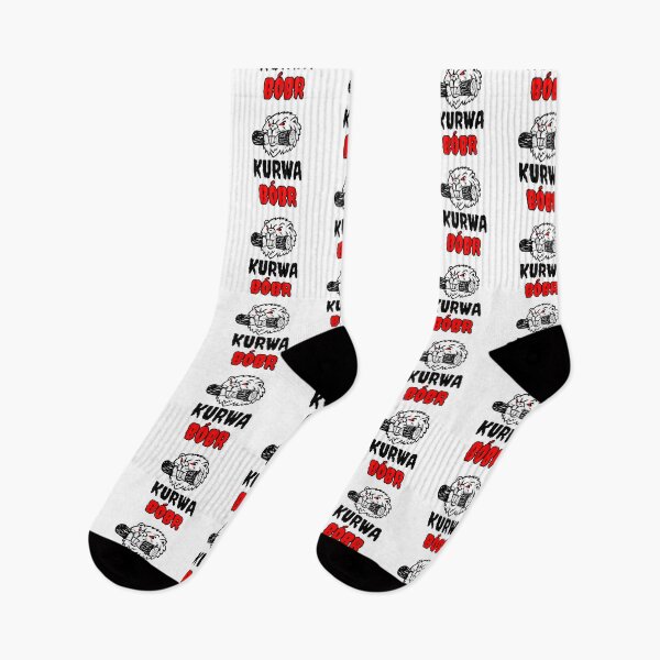 Item preview, Raging Beaver: Kurwa Bobr Black & White & Red in Metal Vibe designed and sold by impressionofmel.