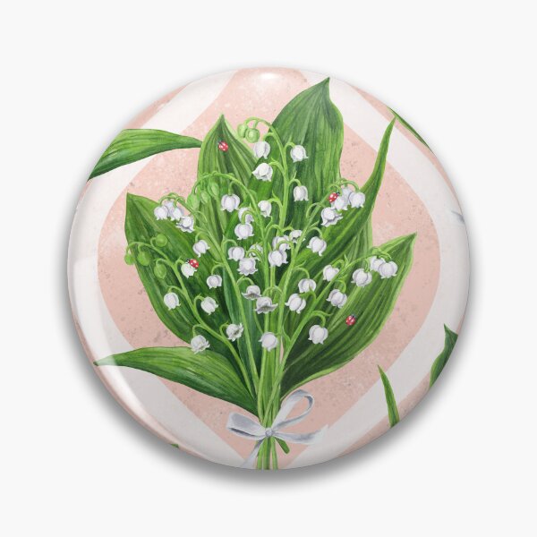 Item preview, Bouquet of lilly of the valley flowers on pink designed and sold by Katerina Mitkova Kirilova.
