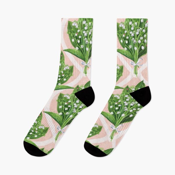 Item preview, Bouquet of lilly of the valley flowers on pink designed and sold by Katerina Mitkova Kirilova.