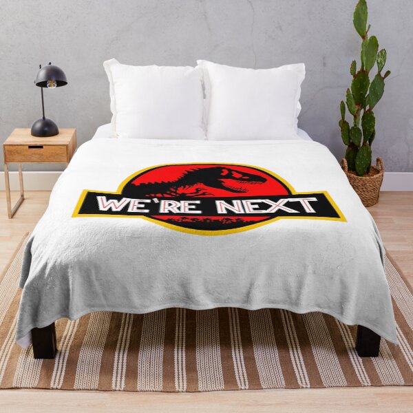 Item preview, We're Next - Jurassic Inspired Extinction Warning Design! designed and sold by CoupleCrafters.