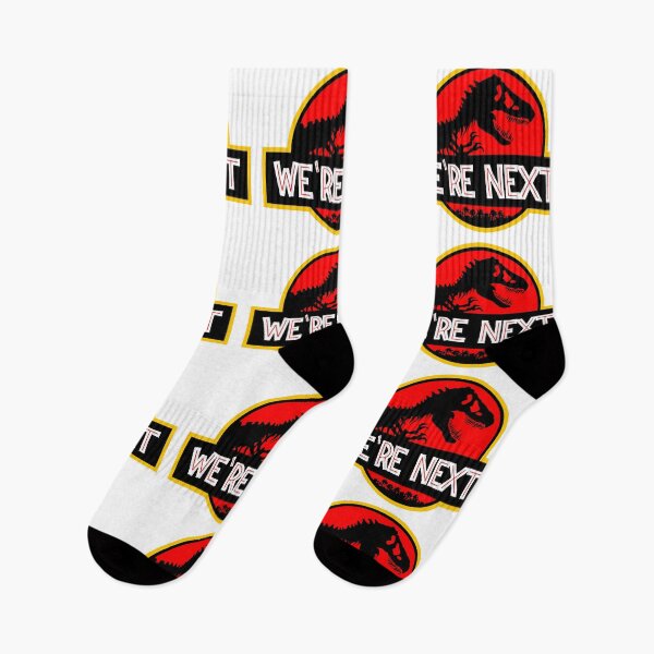 Item preview, We're Next - Jurassic Inspired Extinction Warning Design! designed and sold by CoupleCrafters.