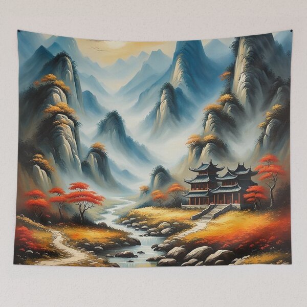 Item preview, Chinese mountain and river valley designed and sold by JackFreestone.