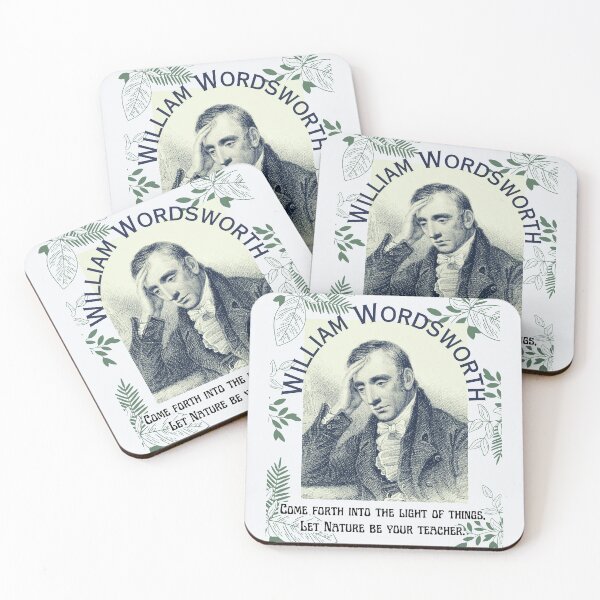 Item preview, William Wordsworth portrait and quote: Come forth into the light of things, Let Nature be your teacher.  designed and sold by artbleed.