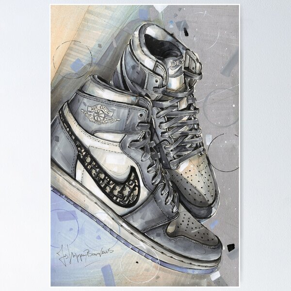 Artikel-Vorschau von Nike Jordan1 Sneaker-Kunst, designt und verkauft von GalleryKauffeld.
