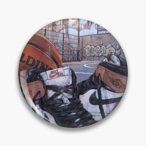 Item preview, Jordan1 rust pink sneaker basketball art designed and sold by GalleryKauffeld.