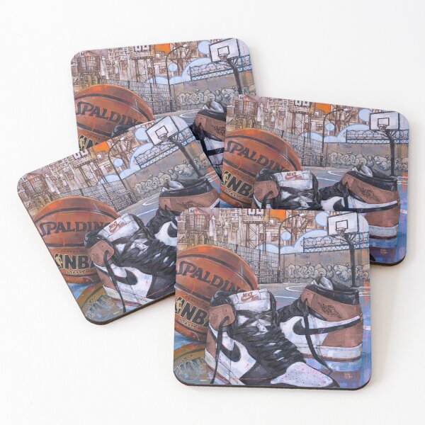 Item preview, Jordan1 rust pink sneaker basketball art designed and sold by GalleryKauffeld.