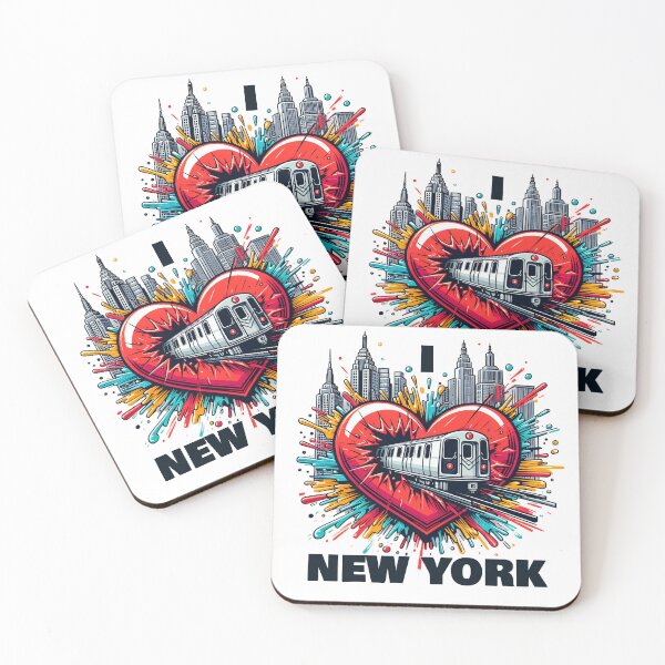 Item preview, New York Subway Love NYC Subway Train Love  designed and sold by MayaDelaye.