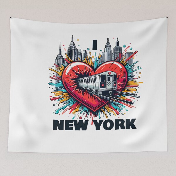 Item preview, New York Subway Love NYC Subway Train Love  designed and sold by MayaDelaye.