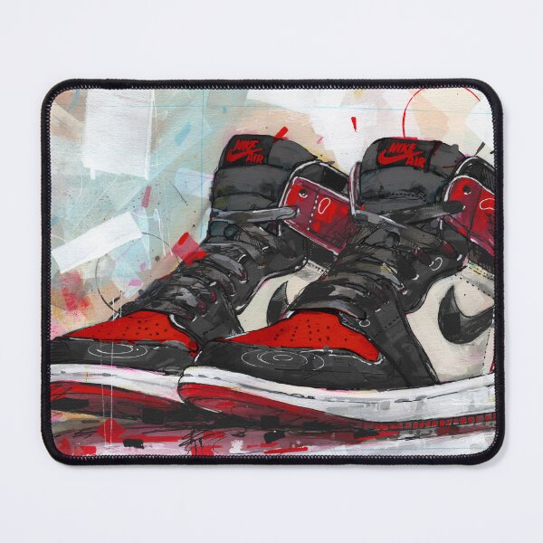 Item preview, Jordan1 1984 banned bred sneaker art designed and sold by GalleryKauffeld.