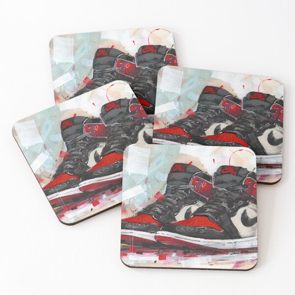 Item preview, Jordan1 1984 banned bred sneaker art designed and sold by GalleryKauffeld.