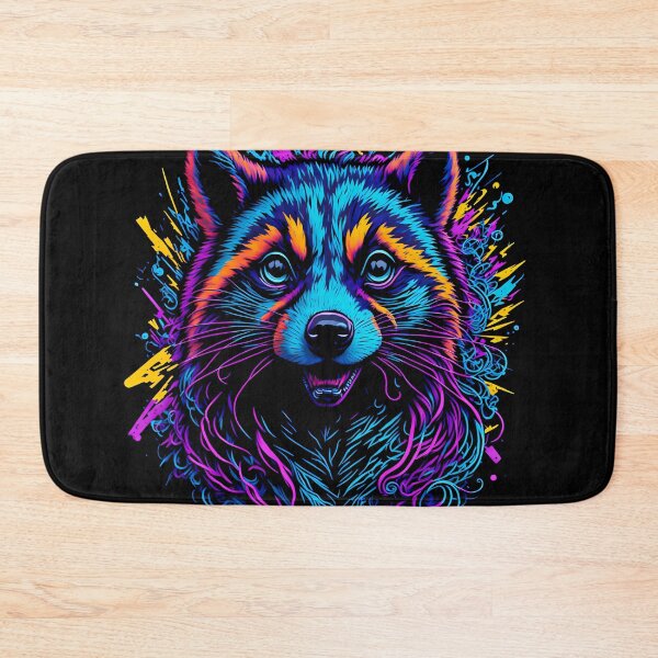 Item preview, Neon Mirth: Raccoons Psychedelic Portrait designed and sold by SharpPenguin.