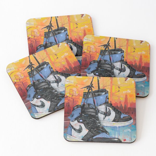 Item preview, Jordan1 UNC toe powerlines art designed and sold by GalleryKauffeld.
