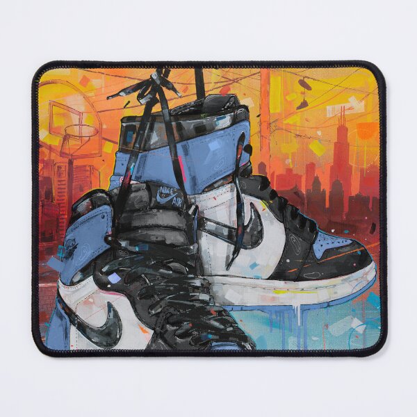 Item preview, Jordan1 UNC toe powerlines art designed and sold by GalleryKauffeld.