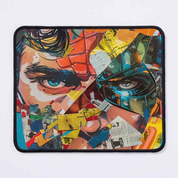 Item preview, Superhero Remix - Modern Pop Art Collage Print designed and sold by 33wolvesdesigns.