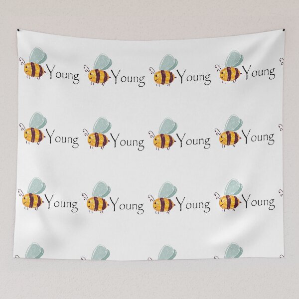 Item preview, Nice bee, Happy bee drawing, Be young designed and sold by MiaArtLovers.