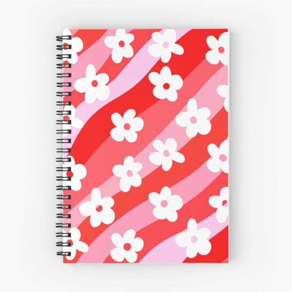 Item preview, Pink and Red, Wavy, Groovy Flowers Pattern  designed and sold by OneThreeSix.